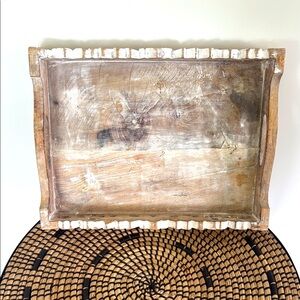 Rustic Wooden Serving Tray
